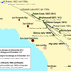 A map showing where records of damage were recorded in the wake of the December 1812 earthquake. Image: J. Lozos